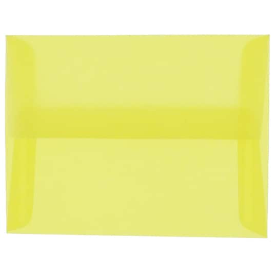 Jam Paper; JAM Paper A2 Translucent Vellum Invitation Envelopes, 50ct.; Category:Envelopes; Image:1